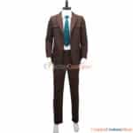 The 10th Doctor Outfit Complete Cosplay Costume With Brown Coat And Striped Suit 12