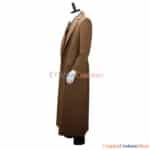 The 10th Doctor Outfit Complete Cosplay Costume With Brown Coat And Striped Suit 15