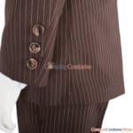 The 10th Doctor Outfit Complete Cosplay Costume With Brown Coat And Striped Suit 7